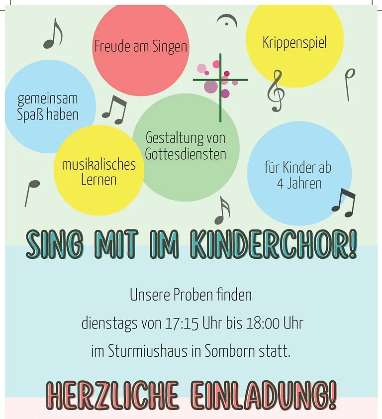 Flyer des Kinderchors HosAnnas Somborn